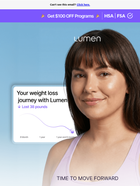 lumen newsletter: Spring forward. Reset your body. Save $100.