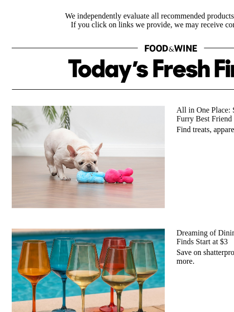 foodandwine newsletter: Prepping for Warm-Weather Hosting? These Finds Sta...