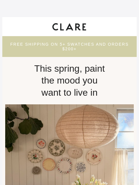 clare newsletter: Let your walls bloom this spring 🌱