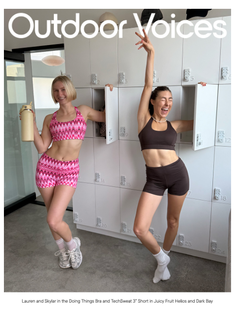 outdoorvoices newsletter: BUILT FOR DOING THINGS