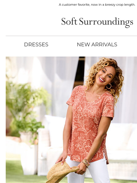 softsurroundings newsletter: NEW! Relaxed Legging Crops