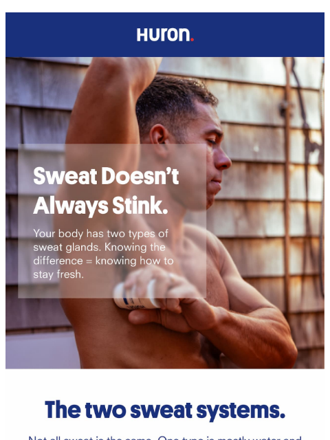 usehuron newsletter: Sweat all you want. Just don’t stink.