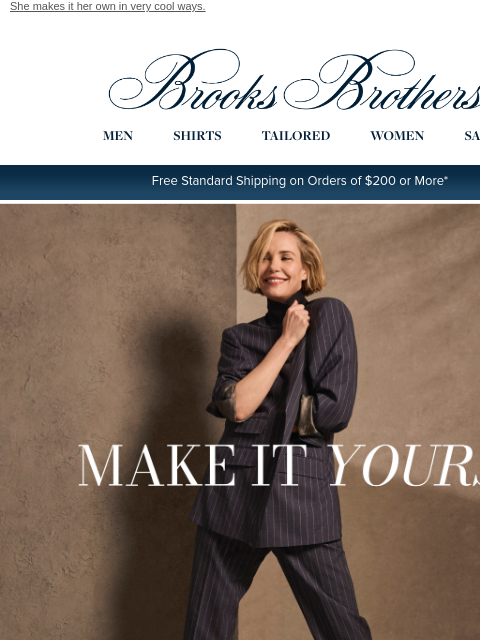 brooksbrothers newsletter: Leslie Bibb loves our suiting
