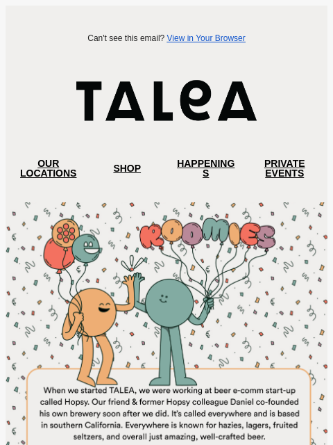 taleabeer newsletter: love west coast craft beer? we've got a new roomie...