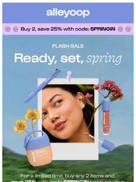 meetalleyoop newsletter: 25% off our spring edit 🌸