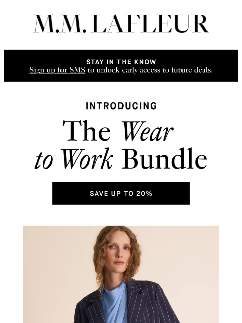 mmlafleur newsletter: Introducing: The Wear to Work Bundle