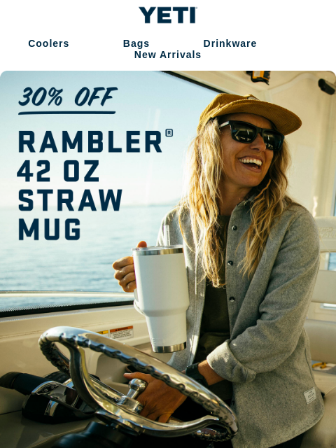 yeti newsletter: Rambler® 42 oz. Straw Mug Is 30% Off