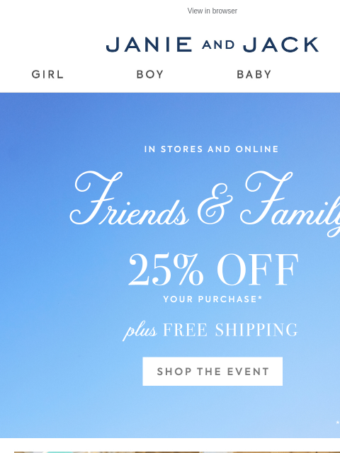 janieandjack newsletter: Now on sale: our most-loved Easter looks