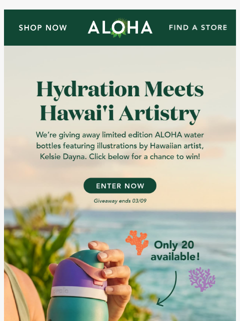 aloha newsletter: Want to hydrate in style?
