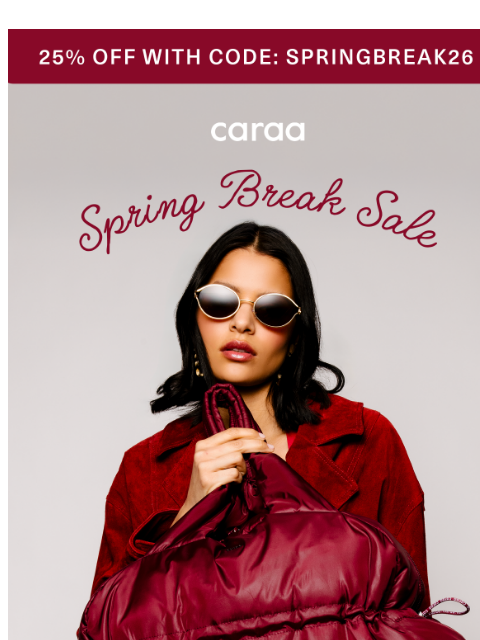 caraa newsletter: BRB, Packing for Spring Break