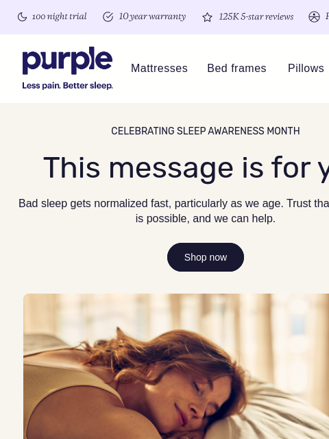 purple newsletter: Everyone’s after THIS sleep situation