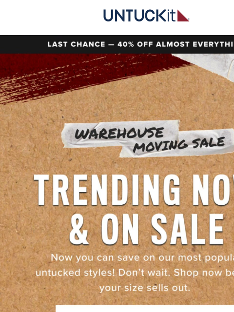 untuckit newsletter: Top 3️⃣ Styles–ON SALE NOW