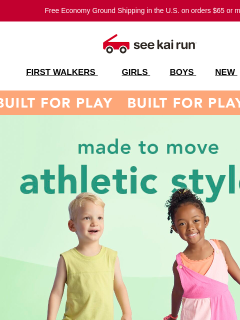 seekairun newsletter: Ready for recess, sports, and beyond… Shop athleti...
