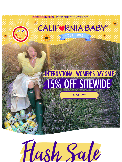 californiababy newsletter: 15% off For International Women’s Day ♥️👩