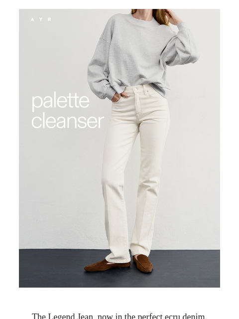 ayr newsletter: the perfect white jean is here