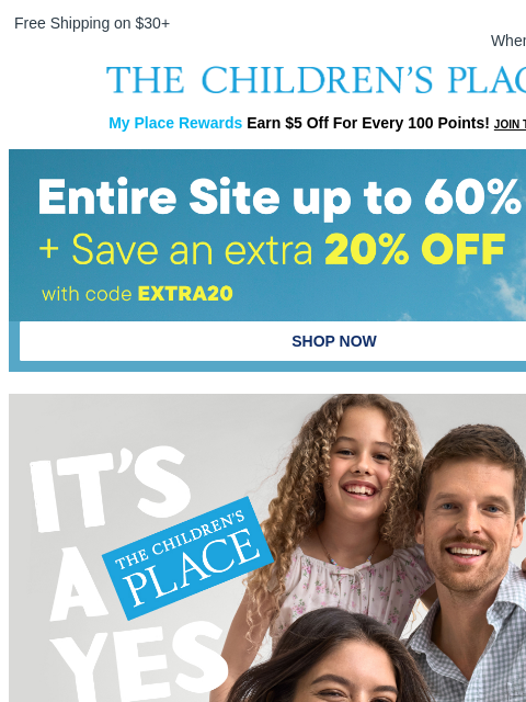 childrensplace newsletter: Up to 50% off Family Easter Outfits: Secured! ✔️🐰