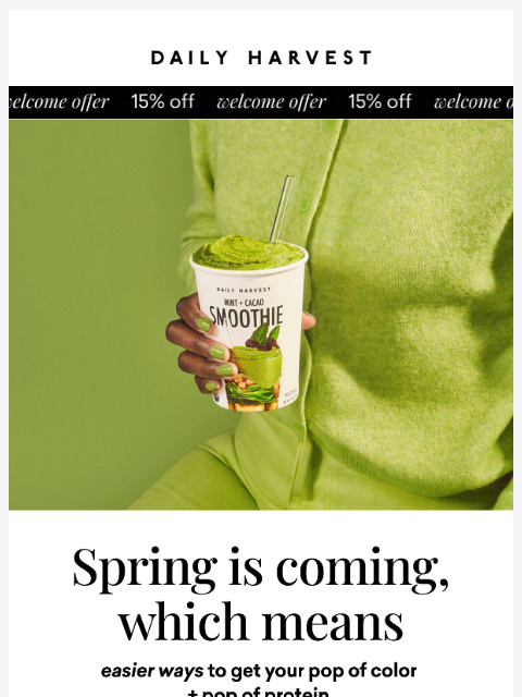 daily-harvest newsletter: Protein, for spring? Groundbreaking