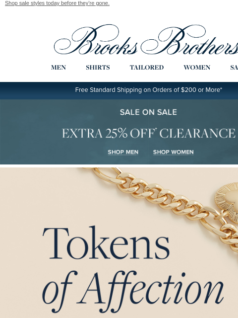 brooksbrothers newsletter: EXTRA 25% OFF—Happy International Women’s Day