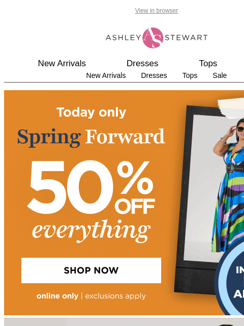 ashleystewart newsletter: The alternative to your go-to spring dress