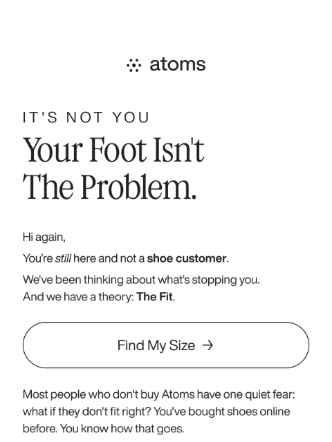 atoms newsletter: Collect your $65 dollar discount!