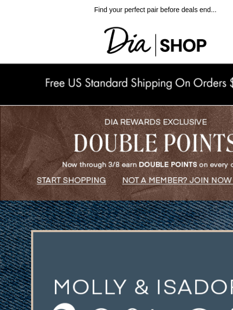 dia newsletter: 30% Off Molly & Isadora Must-Haves 👖 ​