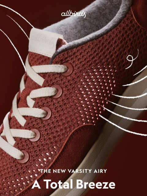 allbirds newsletter: It’s Easy. It’s Breezy. It’s All New.
