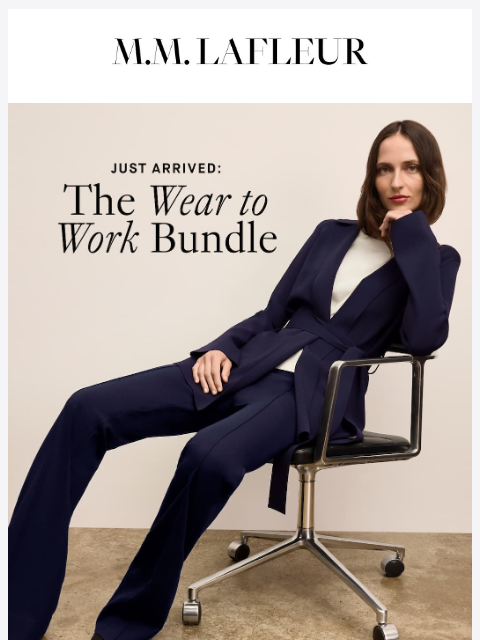 mmlafleur newsletter: Up to 20% off: The Wear to Work Bundle
