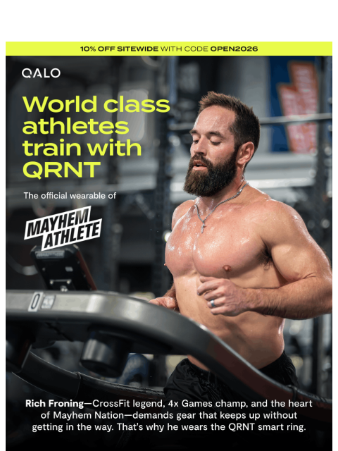 qalo newsletter: The Fittest Man on Earth Just Chose QRNT Slim