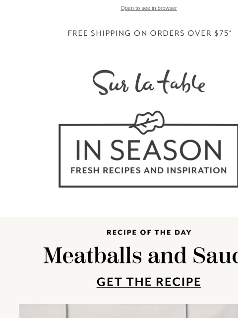 surlatable newsletter: Tomorrow is National Meatball Day!