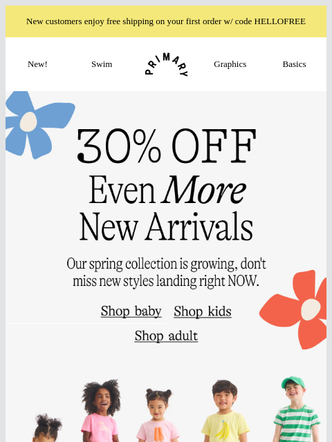 primary newsletter: Even *More* New Arrivals For Spring!