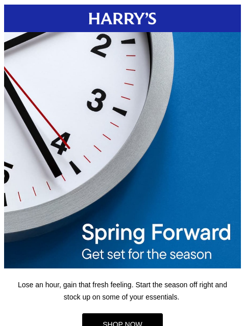 harrys newsletter: Daylight Shavings is here 🕐