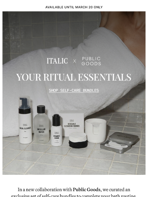 italic newsletter: NEW: Bath & Body Care Collection (Exclusive)
