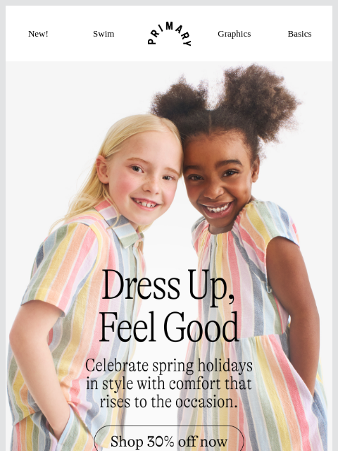 primary newsletter: Dress Up, Feel Good 🕺💃 Comfy Styles for Spring H...