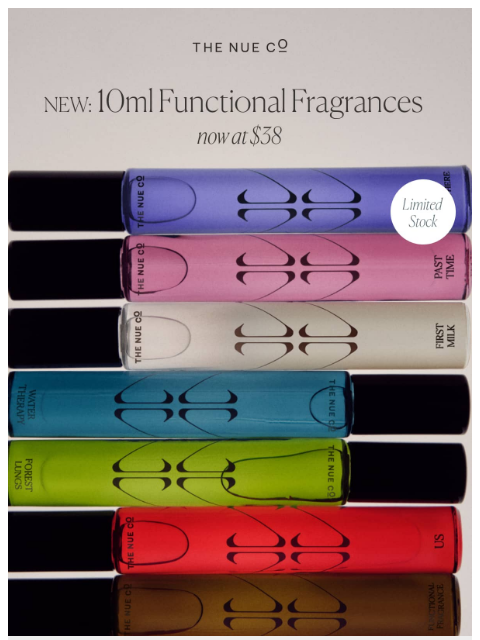 thenueco newsletter: NEW: 10ml Functional Fragrances