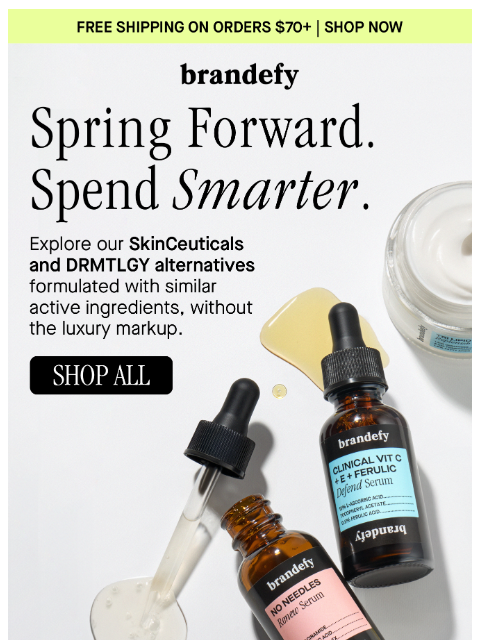 brandefyskin newsletter: Spring forward. Spend smarter.