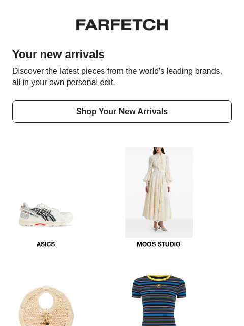 farfetch newsletter: New in: your personal edit