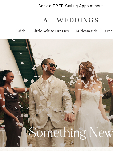 anthropologie newsletter: Something new, for coastal vows.