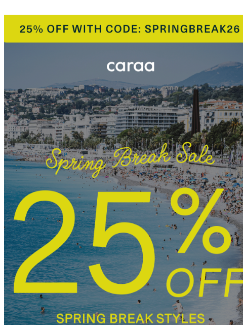 caraa newsletter: 25% Off? That’s Carry-On Approved.