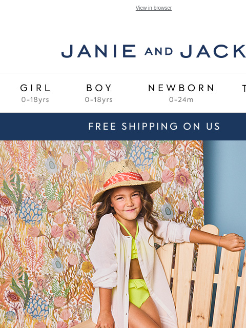 25% off for a limited time. View in browser Stores Janie and Jack Girl Boy Newborn Tween Janie and Jack Girl Boy Newborn Tween Girl Boy Newborn Girl Newborn Boy Accessories Sale Gift Services Refer A