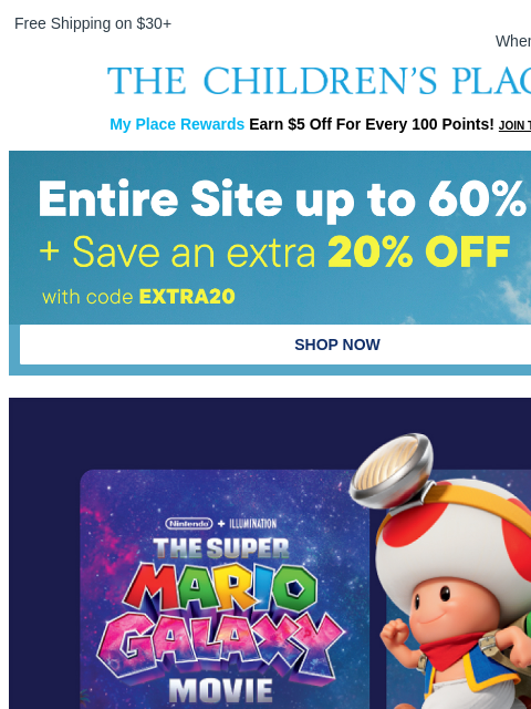 childrensplace newsletter: Character Spotlight: The Super Mario Galaxy Movie ...