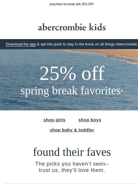 abercrombie newsletter: new spring looks they haven't seen yet →