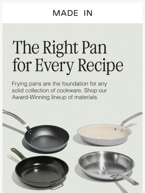 madeincookware newsletter: Not all pans cook the same.