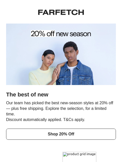 farfetch newsletter: 20% off Ganni, Rotate Birger Christensen & more
