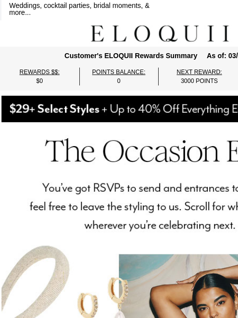 eloquii newsletter: What to wear: spring RSVPs