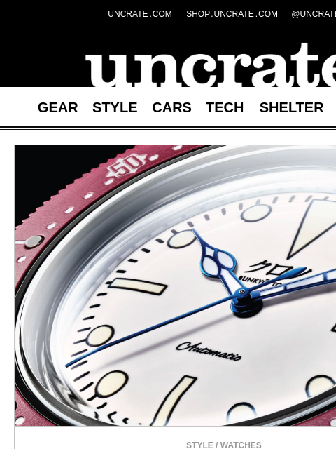 uncrate newsletter: Kurono Tokyo Diver & more