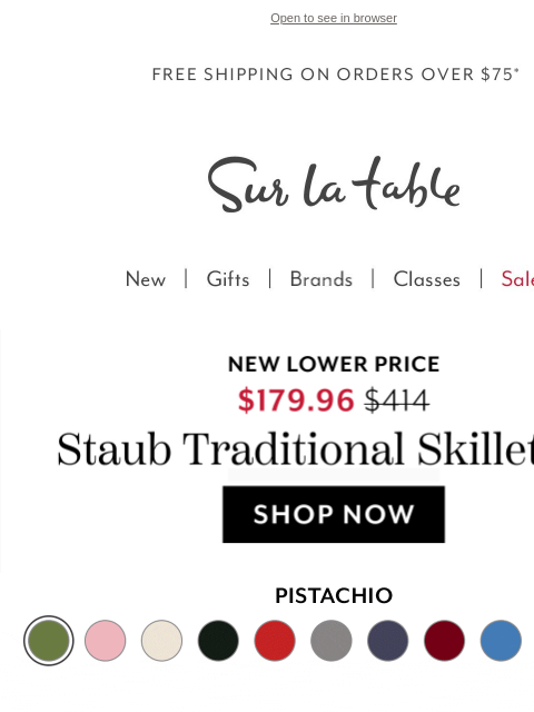 surlatable newsletter: Staub's bestselling skillet just got even better.