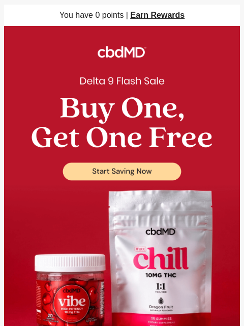 cbdmd newsletter: Double the Calm with Delta 9 BOGO