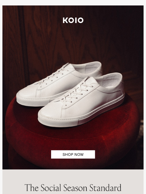 koio newsletter: The Only White Sneaker That Belongs
