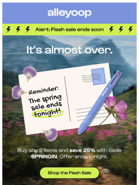 meetalleyoop newsletter: Almost over: 25% off