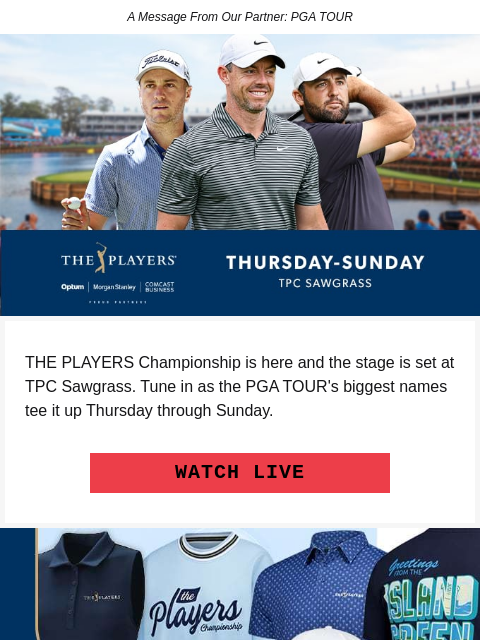 golfdigest newsletter: THE PLAYERS Championship is here.